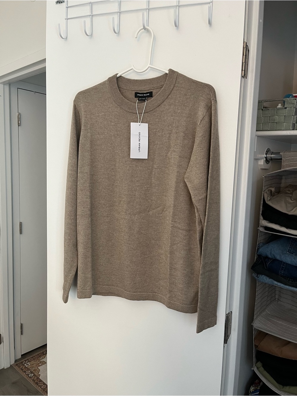 men's beige sweater